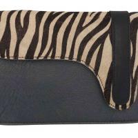 Taske - Mørkeblå - Zebra mønster